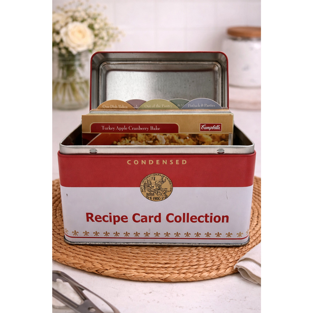 Campbell's Tin and Recipe Card Collection Nostalgic Kitchen Display 2011